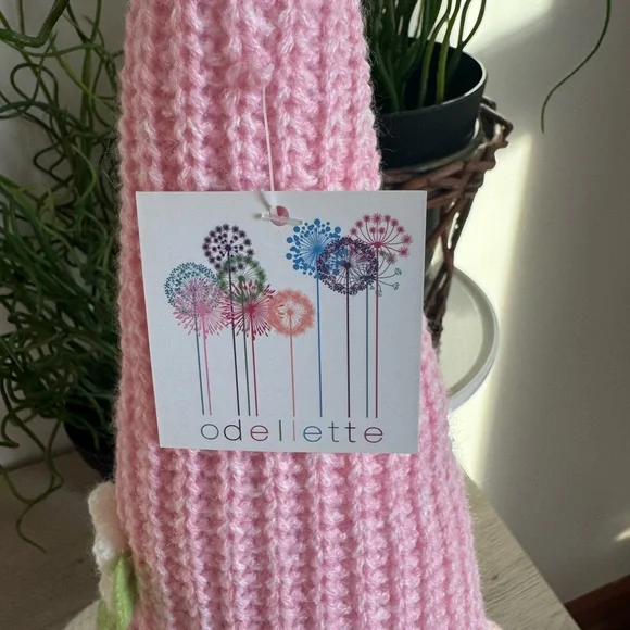 ODELETTE PINK & WHITE EASTER SWEATER GNOME - Picture 2 of 8